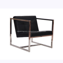 Angle Brushed Stainless Steel Lounge Chair